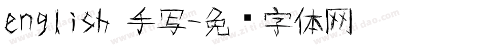 english 手写字体转换